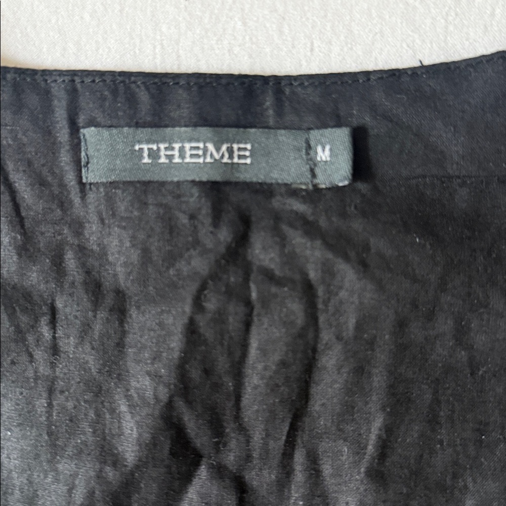 Theme Black Embroidered Dress‎ Sz M - Picture 3 of 7